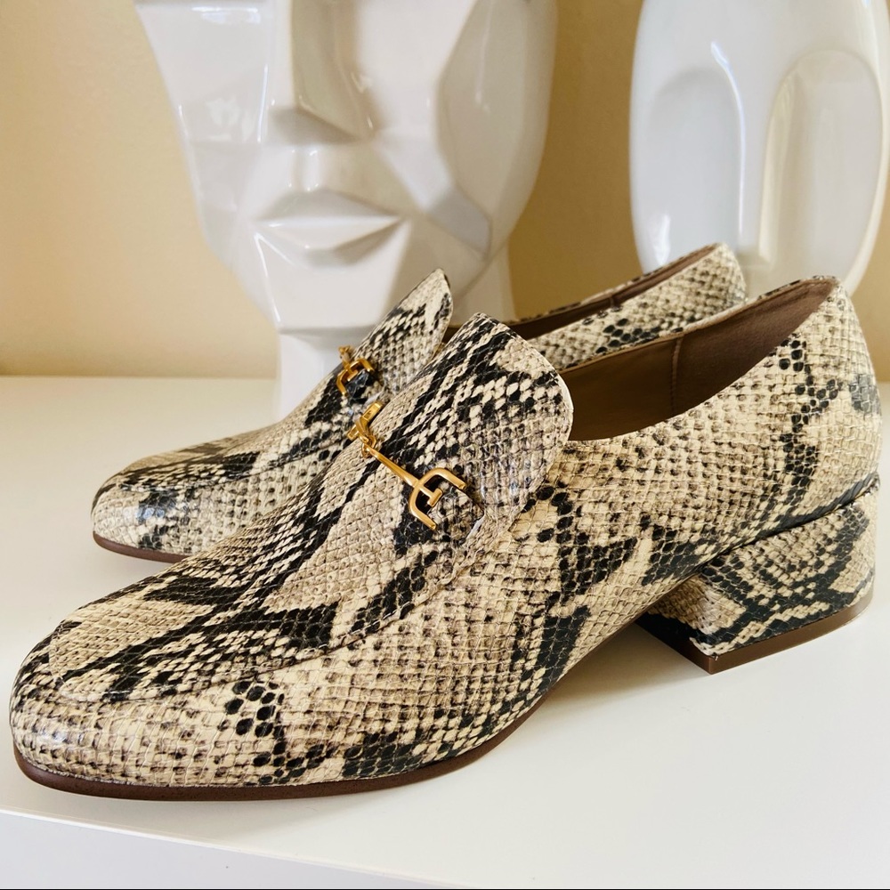 New Sam Edelman Jamille snake-embossed Loafers - Picture 5 of 10